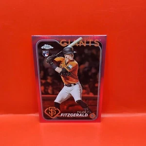 2024 TOPPS CHROME #131 TYLER FITZGERALD (RC) PINK REFRACTOR SF GIANTS - Picture 1 of 3