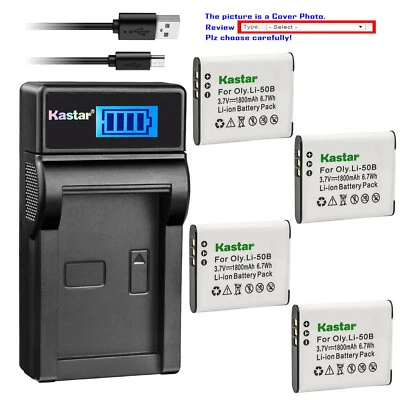 Cargador de batería LCD Kastar para Olympus Li-50B y talla-11 talla-12 talla-14 talla-15 talla-16 Foto 1 de 4