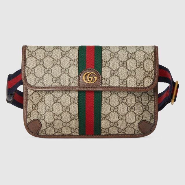 Gucci Black And Beige Gg Belt Bag In 9772 Beige, ModeSens