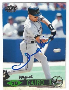 MIGUEL CAIRO TAMPA BAY RAYS SIGNED CARD YANKEES METS CARDINALS REDS CUB PHILLIES - Picture 1 of 1