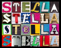 GABRIELLA Name Poster featuring photos of actual sign letters