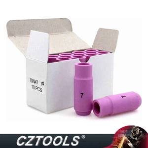 Taza boquilla de alúmina 10 piezas 10N47 No.7 TIG 7/16" 11mm para antorcha de soldadura WP-17/18/26 - Imagen 1 de 7