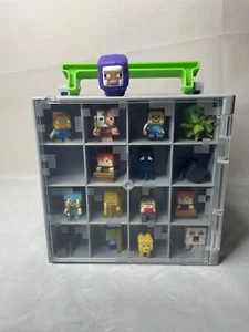 Minecraft Mini Figures Collector Case Storage Cube 2014 Mattel 13 Figure Lot - Picture 1 of 11