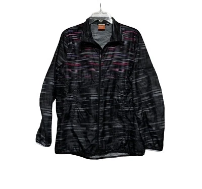 Chaqueta ligera para mujer Puma en negro rosa púrpura ombre talla XL Foto 1 de 4