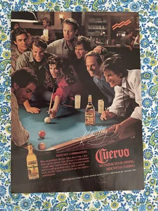 Pubblicità Stampa Tequila Jose Cuervo 1988 Vintage Kirstie Alley Shooting Pool - Foto 1 di 7