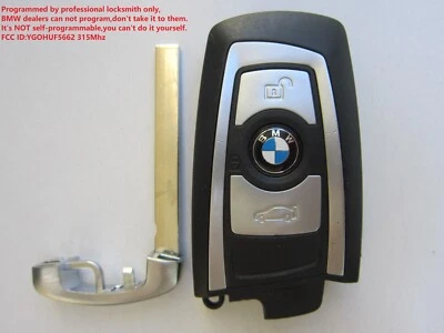 OEM  3 BUTTTON BMW SMART KEY FOB KEYLESS REMOTE ALARM YGOHUF5662 315Mhz UNLOCKED - Image 1 of 4