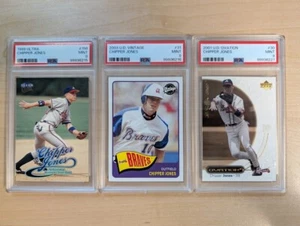 3 Card Lot PSA 9 Chipper Jones Upper Deck + Fleer Ultra - Picture 1 of 1