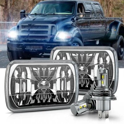 PARA Isuzu Pickup I-Mark Par 7X6 5X7 Pulgadas Faros LED Cromo Alto-Lo Beam DOT Foto 1 de 4