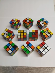 LOOK Lot  10 Rubiks Cubes, for repairs, for speed contests, as is lot of rubiks - Picture 1 of 4