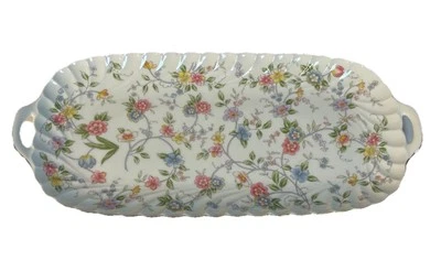 Bandeja para servir bocadillos/sándwiches floral oblonga Corona casa de campo de Japón Foto 1 de 4