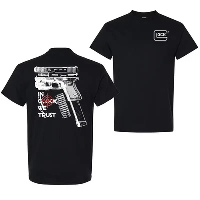 Camiseta In Glock We Trust | Camiseta gráfica estampada completa a doble cara Foto 1 de 4