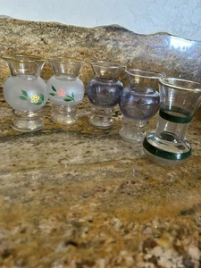 Vintage Bud Vases Gold Trim Hand Painted - Picture 1 of 19