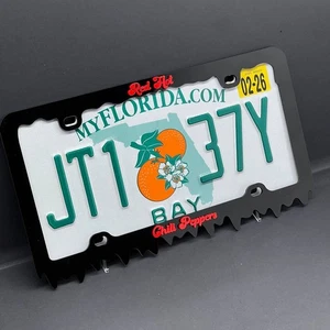 Red Hot Chili Peppers Black License Plate Frame Cover, Frame, Car Frame - Picture 1 of 7