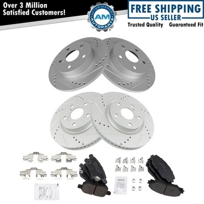 Front & Rear Posi Ceramic Brake Pad & Performance Rotor Kit for Scion tC - Image 1 of 4