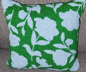 LE Kate Spade New York x Target 12x12 Square Green Blue Beaded Throw Pillow - Picture 1 of 6