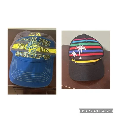 Lote de 2 piezas de gorra de béisbol Blue Bass Pro Shop Fish para niños lote OS Foto 1 de 4