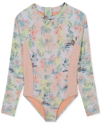 Купальник с длинным рукавом Roxy North Shore Paddlesuit для девочек 12 персиковый нектар TLW653 - Изображение 1 из 4