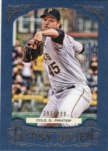 Marco azul Gerrit Cole Pirates 2014 Topps Gypsy Queen #142 397/499 Bx11d - Imagen 1 de 2