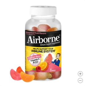 Airborne Immune Support Gummies 90 Count Vitamin C Zinc Herbal Blend Supplement - Picture 1 of 2