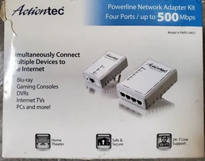 Actiontec 500 Mbps Powerline Ethernet Adapter and 4-Port Hub Kit PWR514K01 - Picture 1 of 2