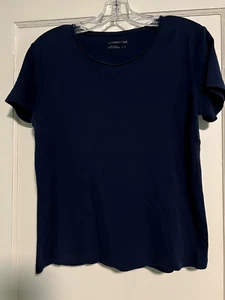 Coldwater Creek Size Small Basic Black Tee 100% Cotton (J572) - Picture 1 of 10