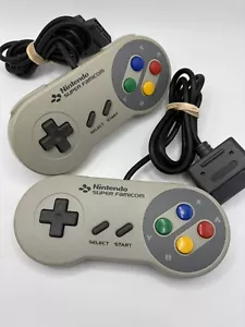 Set of 2 OEM Authentic Nintendo SNES Super Famicom Controller - TESTED - 22 - Picture 1 of 10