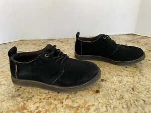 Toms Oxfords Black Suede-Like Material, Youth's 1 - Picture 1 of 6