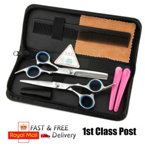 Professional Salon Hairdressing 6" Cutting, Thinning Scissors Comb Set With Case - Picture 1 of 4