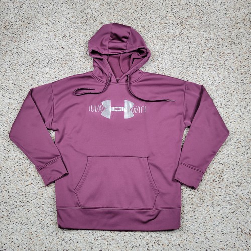 VETEMENTS Under Armour Felpa con Cappuccio Donna Piccola Rosso Rosa Felpa Maglione Sciolto Coldg A6*