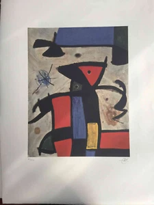 Joan Miro  Litografia off set cm 56x76 firma su lastra certificato - Imagen 1 de 9