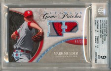 2006 Ultimate Game Patches MARK MULDER Patch Rare St Louis Cardinals SP 50 BGS 9
