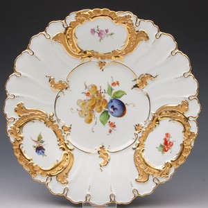 Prunkteller Meissen 1.Wahl mit Obstmalerei