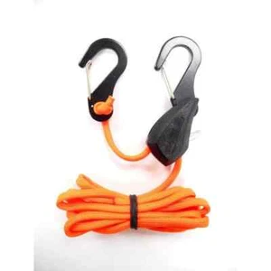 6ft.100lbs Bungee Strength Heavy Duty Black Hooks Particle Rope Lock Paracord - Picture 1 of 1