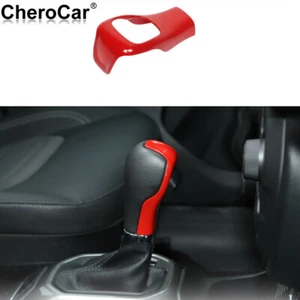 Cubierta de perilla de cambio de marchas de coche marco decorativo para Jeep Renegade 15+/Brújula 17+ rojo - Imagen 1 de 10
