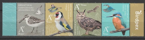 Croatia 2022 Birds 4 MNH stamps Cover
