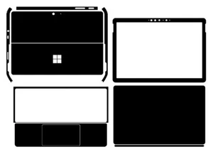 Carbon fiber Vinyl Laptop Sticker Skin Decal Cover for Microsoft Surface GO3 12" - Picture 1 of 32