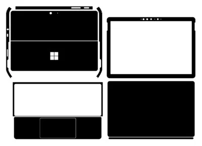 Carbon fiber Vinyl Laptop Sticker Skin Decal Cover for Microsoft Surface GO3 12" - Image 1 of 4