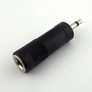 1pc 3.5mm 1/8" Male Plug Mono to 6.35mm 1/4" Female Jack Audio Adapter Converter - Picture 1 of 6