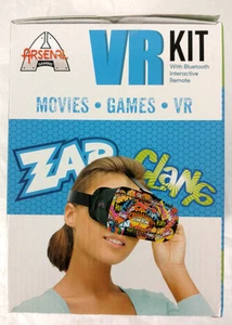 Virtual Reality Kit VR Interactive Remote Smartphone Movies Games Bluetooth - Picture 1 of 8