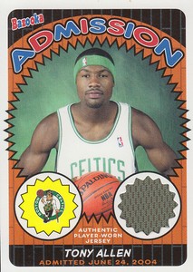 2004-05 Bazooka Admissions #TA Tony Allen B