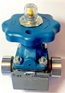 ITT .5-2474-TM-943 Dia-Flo Manual 1/2"Socket Weld Diaphragm Valve-PTFE diaphragm - Picture 1 of 10