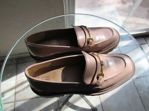Sam Edelman Laurs Leather Loafers Women 7.5M Beige Chunky Lug Platform Sole - Picture 1 of 6