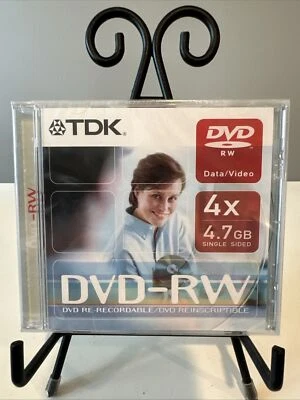 TDK DVD + RW  4x 4.7GB Blank  New in Case - Image 1 of 2
