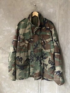 Us Army Men’s M-65 FIELD MILITARY COAT JACKET Woodland Camouflage Large Regular - Picture 1 of 12