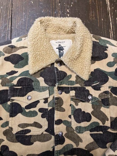 A BATHING APE (BAPE) BAPE 1ST Giacca mimetica in velluto a coste con colletto e etichetta uomo taglia M usata