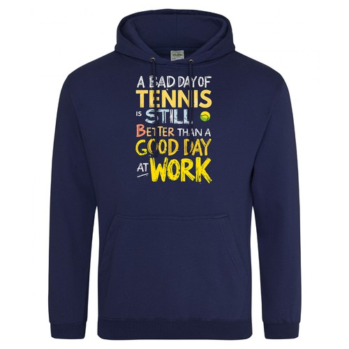 VETEMENTS Felpa con Cappuccio Tennis Adulti Divertente Meglio di una Buona Giornata di Lavoro Regalo per Uomo Donna...