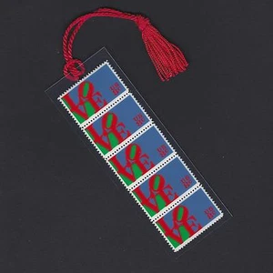 Artist Robert Indiana Love Poster - Vintage Set of 5 Stamps Bookmark L@@K ! - Picture 1 of 2