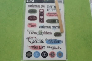 Three Bugs in a Rug "Holiday Rub-Ons" Merry Christmas 002186 - Picture 1 of 1