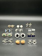 All Wear 12 Vintage and Modern Men's Cufflinks Jewelry Lot. Retro, Pre-owned