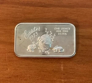 1973 Easter Egg Madison Mint Bullion Vintage Rar-999 Silber 1 Oz Kunstbarren. - Bild 1 von 2